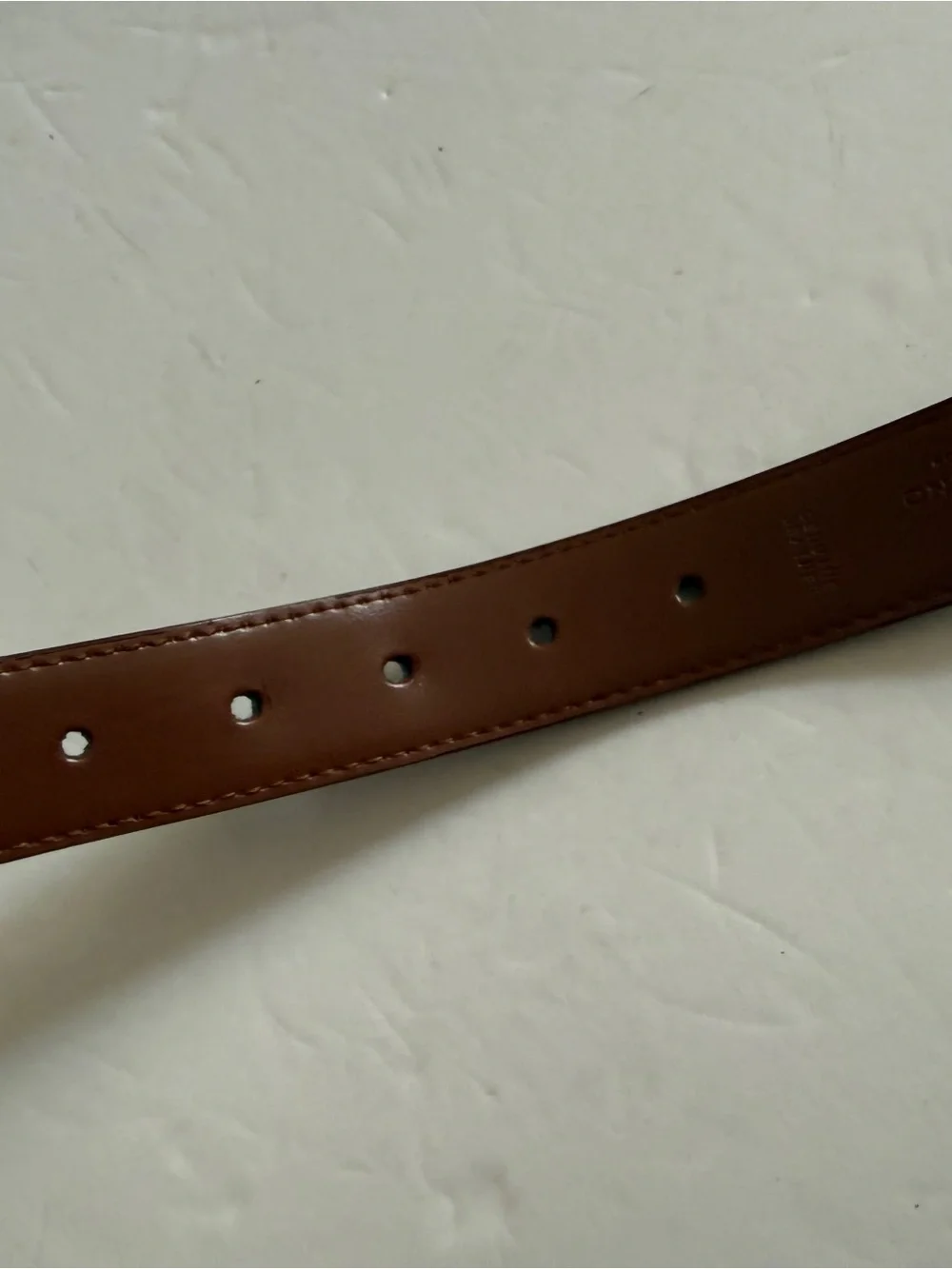 Men's Tan Real Leather Dress Belt with Brushed Metal Buckle XL 44